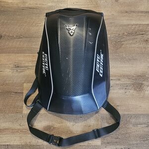 Black Hardshell Backpack - Sleek Motorcycle Backpack